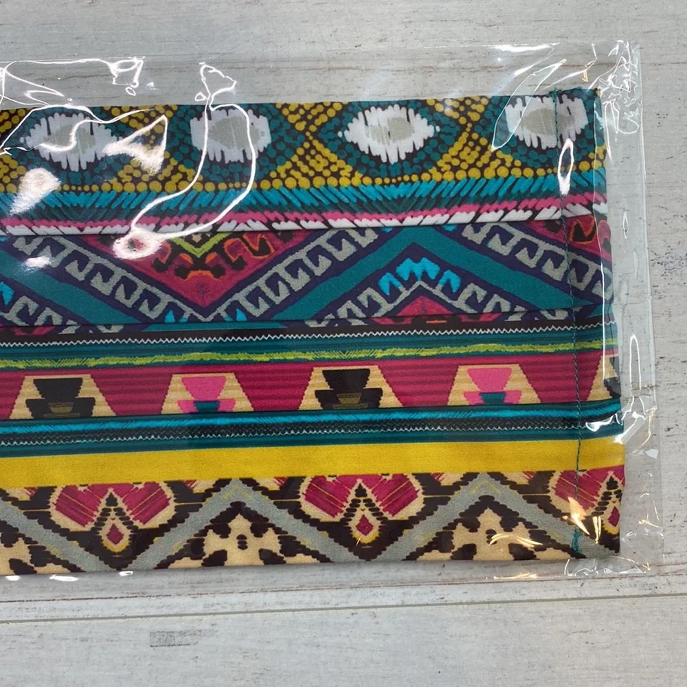Johnny Was Multi Color Print Cotton Sateen Face Mask